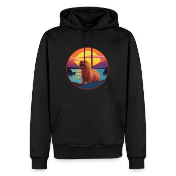 Morse aquarelle colorée dessin animé Kawaii Animal - Sweat à capuche Premium bio Homme - noir - Devant - Nico (187cm)