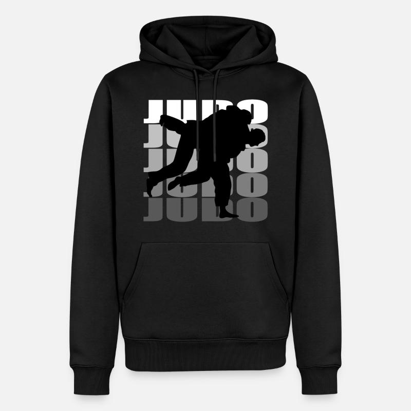Judo - Männer Premium Bio Hoodie - Schwarz