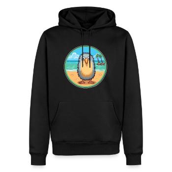 Kiwi Aquarell Cartoon Kawaii Clipart Tier - Männer Premium Bio Hoodie - Schwarz - Vorne - Nico (187cm)