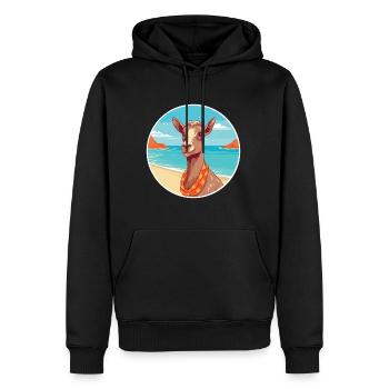 Ziege Aquarell Cartoon Kawaii Clipart Tier - Männer Premium Bio Hoodie - Schwarz - Vorne - Nico (187cm)