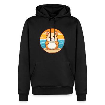 Hamster Aquarell Cartoon Kawaii Clipart Tier - Männer Premium Bio Hoodie - Schwarz - Vorne - Nico (187cm)