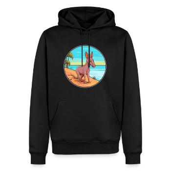 Aardvark aquarelle dessin animé Kawaii Clipart Animal - Sweat à capuche Premium bio Homme - noir - Devant - Nico (187cm)