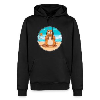 Gopher Aquarell Cartoon Kawaii Clipart Tier - Männer Premium Bio Hoodie - Schwarz - Vorne - Nico (187cm)