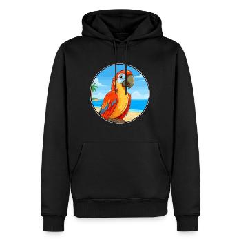 Papagei Aquarell Cartoon Kawaii Clipart Tier - Männer Premium Bio Hoodie - Schwarz - Vorne - Nico (187cm)