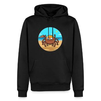 araignée aquarelle dessin animé Kawaii Clipart Animal - Sweat à capuche Premium bio Homme - noir - Devant - Nico (187cm)