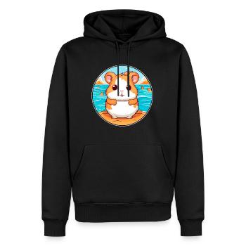 Hamster Aquarell Cartoon Kawaii Clipart Tier - Männer Premium Bio Hoodie - Schwarz - Vorne - Nico (187cm)