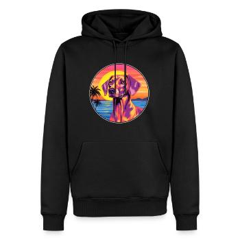 Chien De Chasse Andalouse Race De Chien Coloré Cartoon Waterc - Sweat à capuche Premium bio Homme - noir - Devant - Nico (187cm)