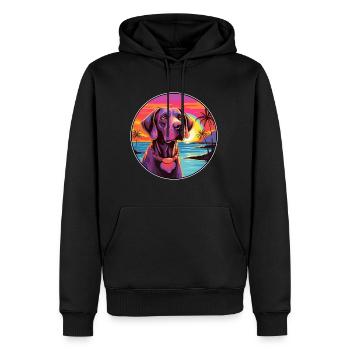 Bruno Jura Hund Rasse Bunte Karikatur Wasserc - Männer Premium Bio Hoodie - Schwarz - Vorne - Nico (187cm)