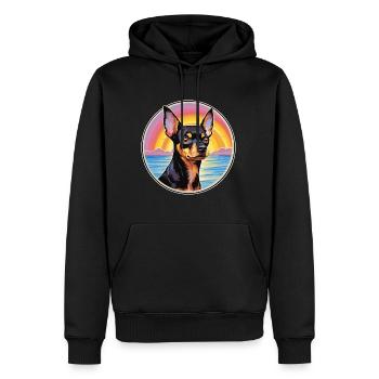Englischer Spielzeugterrier Hunderasse Bunte Karikatur Wat - Männer Premium Bio Hoodie - Schwarz - Vorne - Nico (187cm)