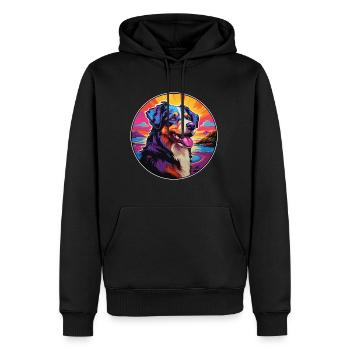 Estrela Chien De Montagne Race Coloré Cartoon Waterc - Sweat à capuche Premium bio Homme - noir - Devant - Nico (187cm)