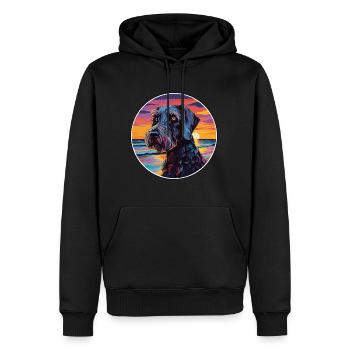 Riesenschnauzer Hunderasse Bunte Karikatur Waterco - Männer Premium Bio Hoodie - Schwarz - Vorne - Nico (187cm)