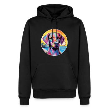 Kyi Leo Hund Rasse Bunte Karikatur Aquarell - Männer Premium Bio Hoodie - Schwarz - Vorne - Nico (187cm)