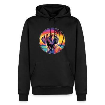 Spanischer Mastiff Hund Rasse Bunte Karikatur Waterco - Männer Premium Bio Hoodie - Schwarz - Vorne - Nico (187cm)