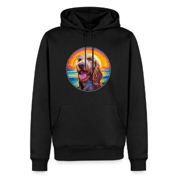 Spinone Italiano Race De Chien Coloré Cartoon Waterc - Sweat à capuche Premium bio Homme - noir - Devant - Nico (187cm)