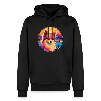 Spielzeug Deutscher Spitz Hund Rasse Bunte Karikatur Wasserc - Männer Premium Bio Hoodie - Schwarz - Vorne - Nico (187cm)