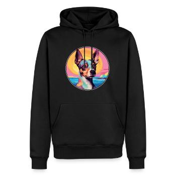 Jouet Fox Terrier Race De Chien Coloré Cartoon Waterco - Sweat à capuche Premium bio Homme - noir - Devant - Nico (187cm)