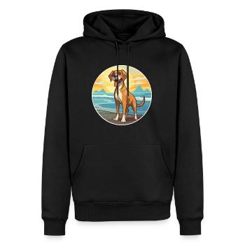 Aryan Molossus chien race Cartoon Kawaii Clipart - Sweat à capuche Premium bio Homme - noir - Devant - Nico (187cm)