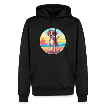 Arménien Gampr Chien Race Dessin animé Kawaii Clipart - Sweat à capuche Premium bio Homme - noir - Devant - Nico (187cm)