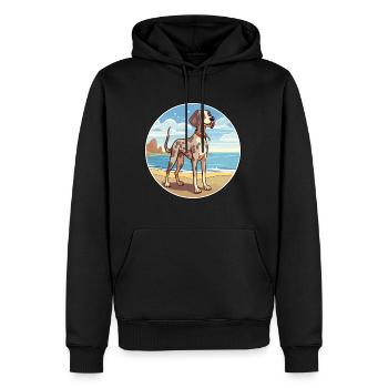 Amerikanischer Leopardenhund Hunderasse Cartoon Kawaii - Männer Premium Bio Hoodie - Schwarz - Vorne - Nico (187cm)