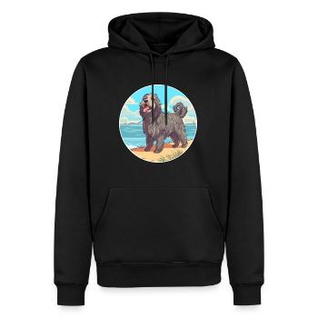 Bergamasco Schäferhund Rasse Cartoon Kawaii Hund - Männer Premium Bio Hoodie - Schwarz - Vorne - Nico (187cm)