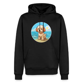 Bichon Yorkie Hund Rasse Cartoon Kawaii Clipart Hund - Männer Premium Bio Hoodie - Schwarz - Vorne - Nico (187cm)