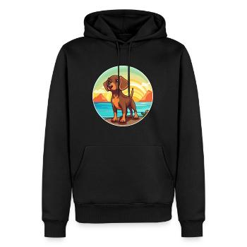 Broholmer Hund Rasse Cartoon Kawaii Clipart Hund Haustier - Männer Premium Bio Hoodie - Schwarz - Vorne - Nico (187cm)