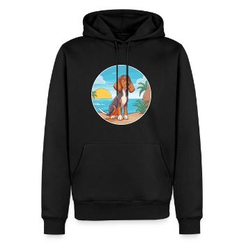 Canarian Warren Hound chien race dessin animé Kawaii chien - Sweat à capuche Premium bio Homme - noir - Devant - Nico (187cm)