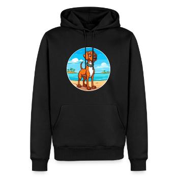 Gascon Saintongeois Race De Chien Cartoon Kawaii Chien - Sweat à capuche Premium bio Homme - noir - Devant - Nico (187cm)