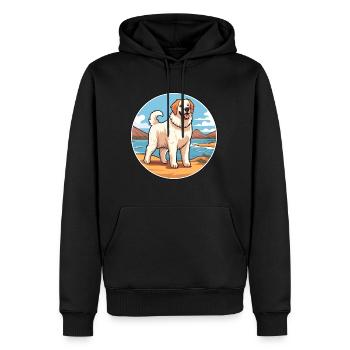 georgischer, schäferhund, rasse, cartoon, kawaii, clipart - Männer Premium Bio Hoodie - Schwarz - Vorne - Nico (187cm)