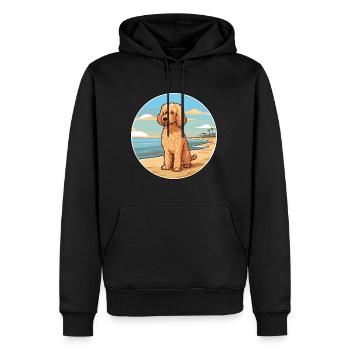 Goldendoodle Hund Rasse Cartoon Kawaii Clipart Hund - Männer Premium Bio Hoodie - Schwarz - Vorne - Nico (187cm)