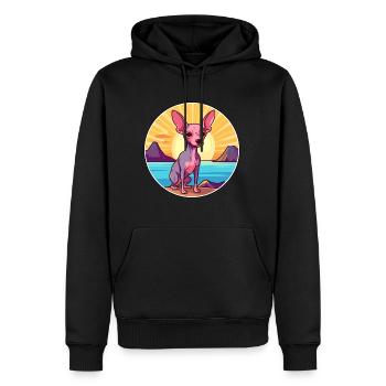 Inka Haarloser Hund Rasse Cartoon Kawaii Clipart Hund - Männer Premium Bio Hoodie - Schwarz - Vorne - Nico (187cm)