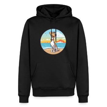 Möwe Terrier Hund Rasse Cartoon Kawaii Clipart Hund - Männer Premium Bio Hoodie - Schwarz - Vorne - Nico (187cm)
