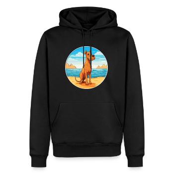 Irish Terrier Hund Rasse Cartoon Kawaii Clipart Hund - Männer Premium Bio Hoodie - Schwarz - Vorne - Nico (187cm)