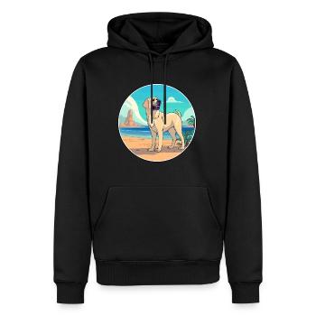 Kangal chien race dessin animé Kawaii Clipart aquarelle - Sweat à capuche Premium bio Homme - noir - Devant - Nico (187cm)
