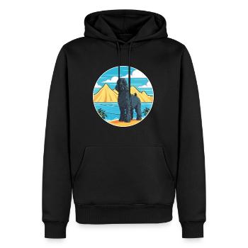 Kerry Blue Terrier Hunderasse Cartoon Kawaii Hund - Männer Premium Bio Hoodie - Schwarz - Vorne - Nico (187cm)