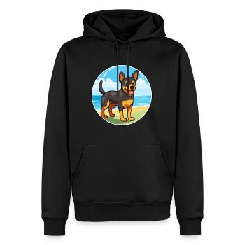 Lancashire Heeler chien race Cartoon Kawaii Clipart - Sweat à capuche Premium bio Homme - noir - Devant - Nico (187cm)
