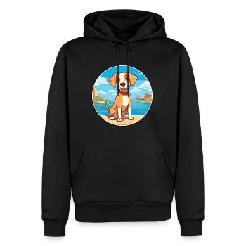Majorque Ratter chien race Cartoon Kawaii Clipart - Sweat à capuche Premium bio Homme - noir - Devant - Nico (187cm)