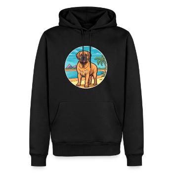 Majorque Mastiff chien race Cartoon Kawaii Clipart - Sweat à capuche Premium bio Homme - noir - Devant - Nico (187cm)