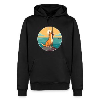 Neuguinea Singender Hund Rasse Cartoon Kawaii Hund - Männer Premium Bio Hoodie - Schwarz - Vorne - Nico (187cm)