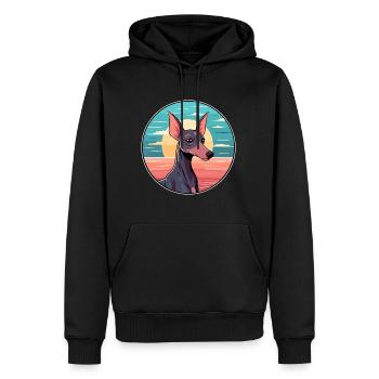 mexikanisch haarlose hunderasse cartoon kawaii clipart - Männer Premium Bio Hoodie - Schwarz - Vorne - Nico (187cm)