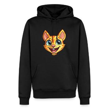 Ocicat Illustration Aquarelle De Dessin Animé Coloré - Sweat à capuche Premium bio Homme - noir - Devant - Nico (187cm)
