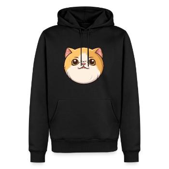 Exotische Kurzhaar Katze Karikatur Aquarell Clipart - Männer Premium Bio Hoodie - Schwarz - Vorne - Nico (187cm)