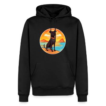 Patterdale Terrier Hund Rasse Cartoon Kawaii Hund - Männer Premium Bio Hoodie - Schwarz - Vorne - Nico (187cm)