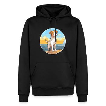 Parson Russell Terrier Hunderasse Cartoon Kawaii - Männer Premium Bio Hoodie - Schwarz - Vorne - Nico (187cm)