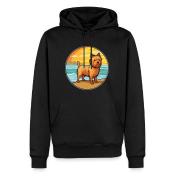 Norwich Terrier Hund Rasse Cartoon Kawaii Clipart - Männer Premium Bio Hoodie - Schwarz - Vorne - Nico (187cm)