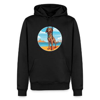 Plott Hund Rasse Cartoon Kawaii Clipart Hund - Männer Premium Bio Hoodie - Schwarz - Vorne - Nico (187cm)