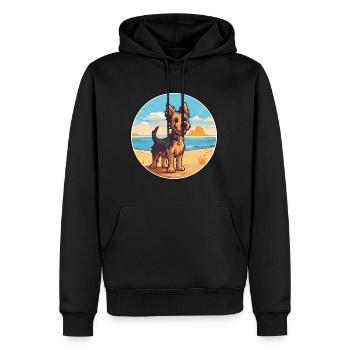 Ormskirk Terrier Hund Rasse Cartoon Kawaii Clipart - Männer Premium Bio Hoodie - Schwarz - Vorne - Nico (187cm)