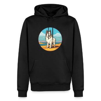 Sibérie occidentale Laika chien race dessin animé Kawaii chien - Sweat à capuche Premium bio Homme - noir - Devant - Nico (187cm)