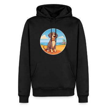 Tosa Hund Rasse Cartoon Kawaii Clipart Aquarell - Männer Premium Bio Hoodie - Schwarz - Vorne - Nico (187cm)