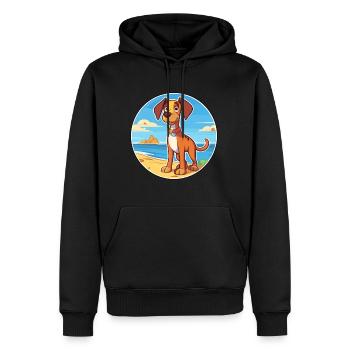 Ratonero Valenciano Race de chien Cartoon Kawaii Dog - Sweat à capuche Premium bio Homme - noir - Devant - Nico (187cm)
